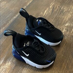 Nike Kids Black and Blue Mesh Sneakers